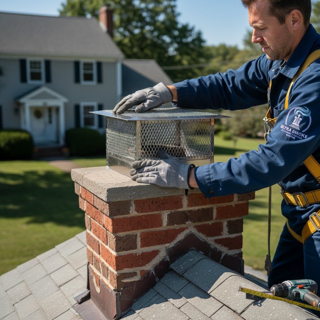 Boston Chimney Cap Installation